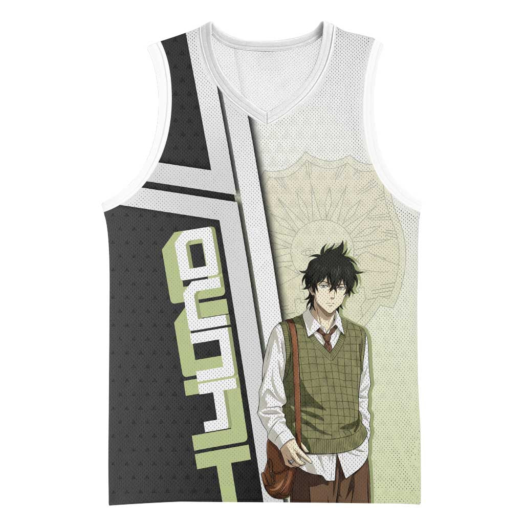 Black Clover Yuno Basketball Jersey Vintage Scholar Anime Style
