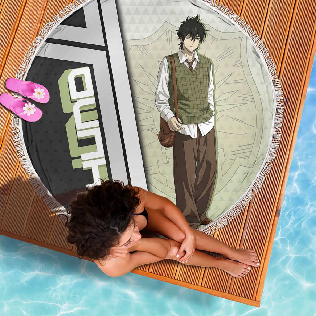 Black Clover Yuno Beach Blanket Vintage Scholar Anime Style