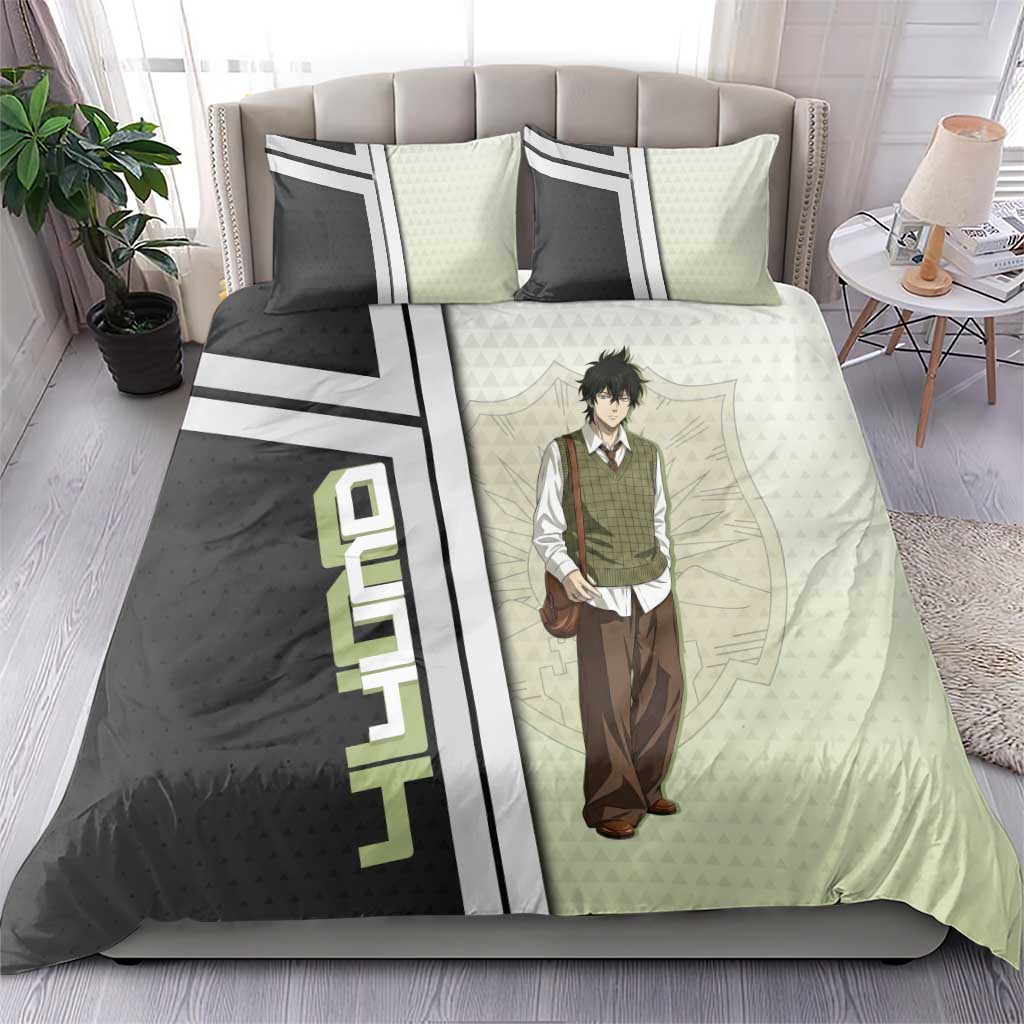 Black Clover Yuno Bedding Set Vintage Scholar Anime Style