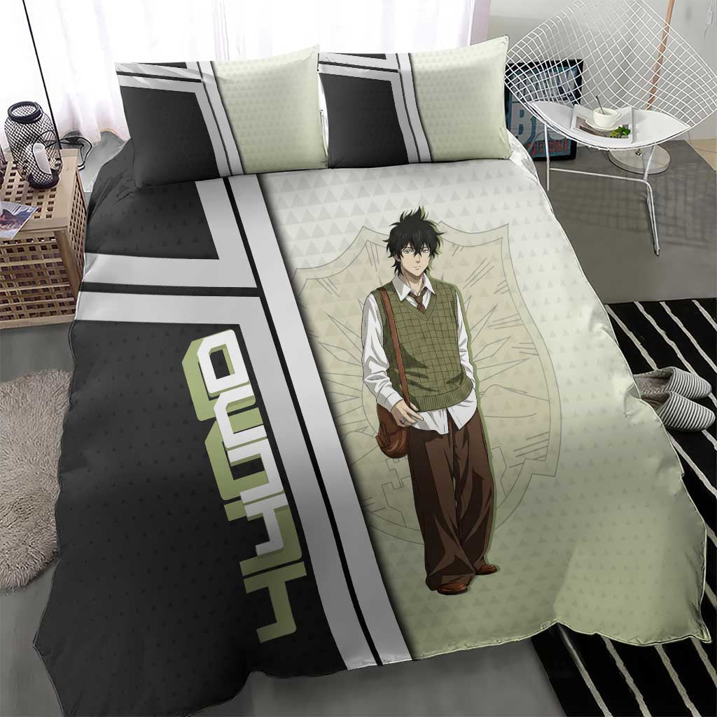 Black Clover Yuno Bedding Set Vintage Scholar Anime Style