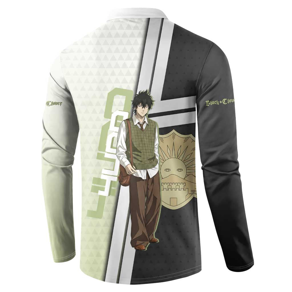 Black Clover Yuno Button Sweatshirt Vintage Scholar Anime Style