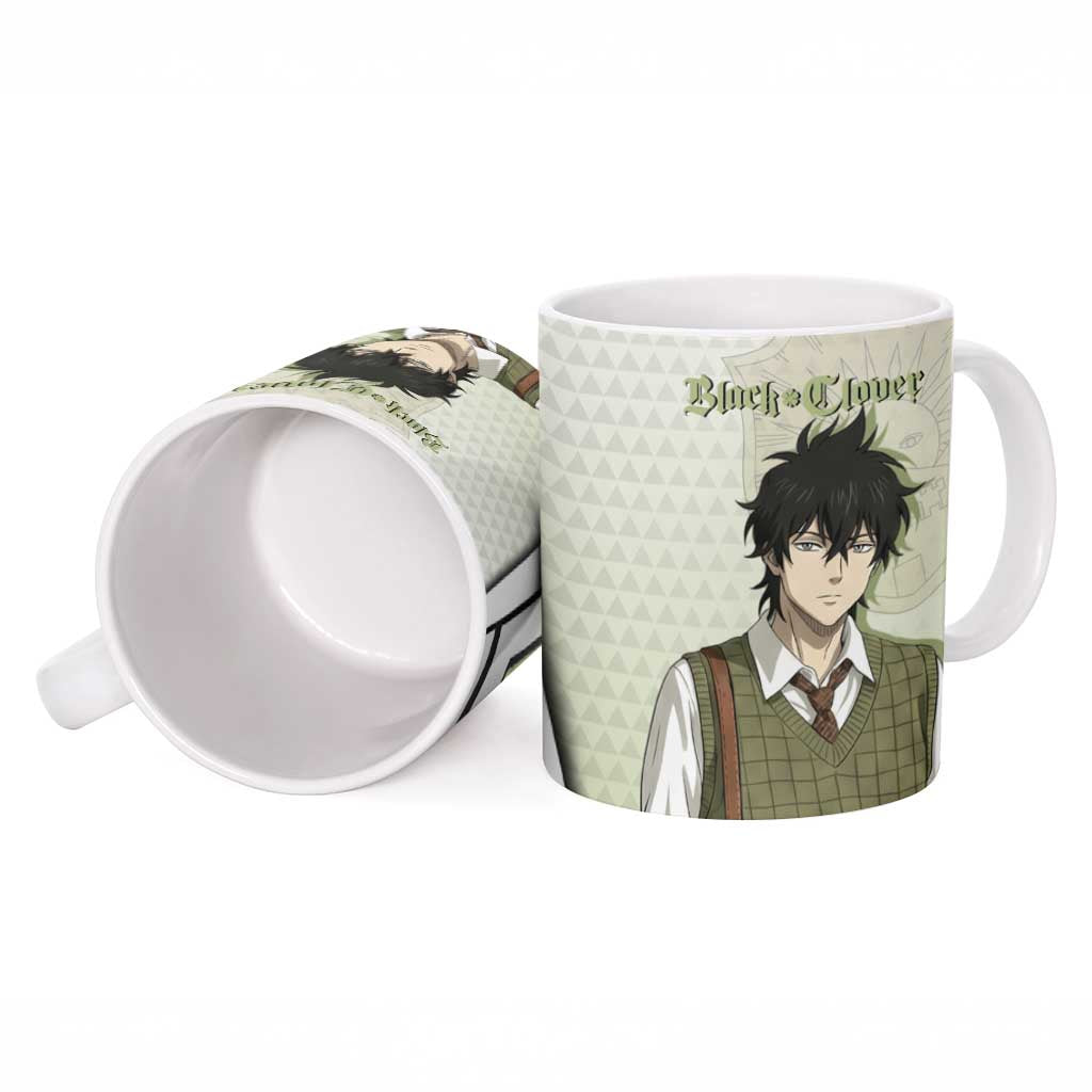 Black Clover Yuno Ceramic Mug Vintage Scholar Anime Style