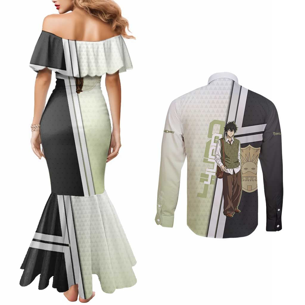 Black Clover Yuno Couples Matching Mermaid Dress and Long Sleeve Button Shirt Vintage Scholar Anime Style