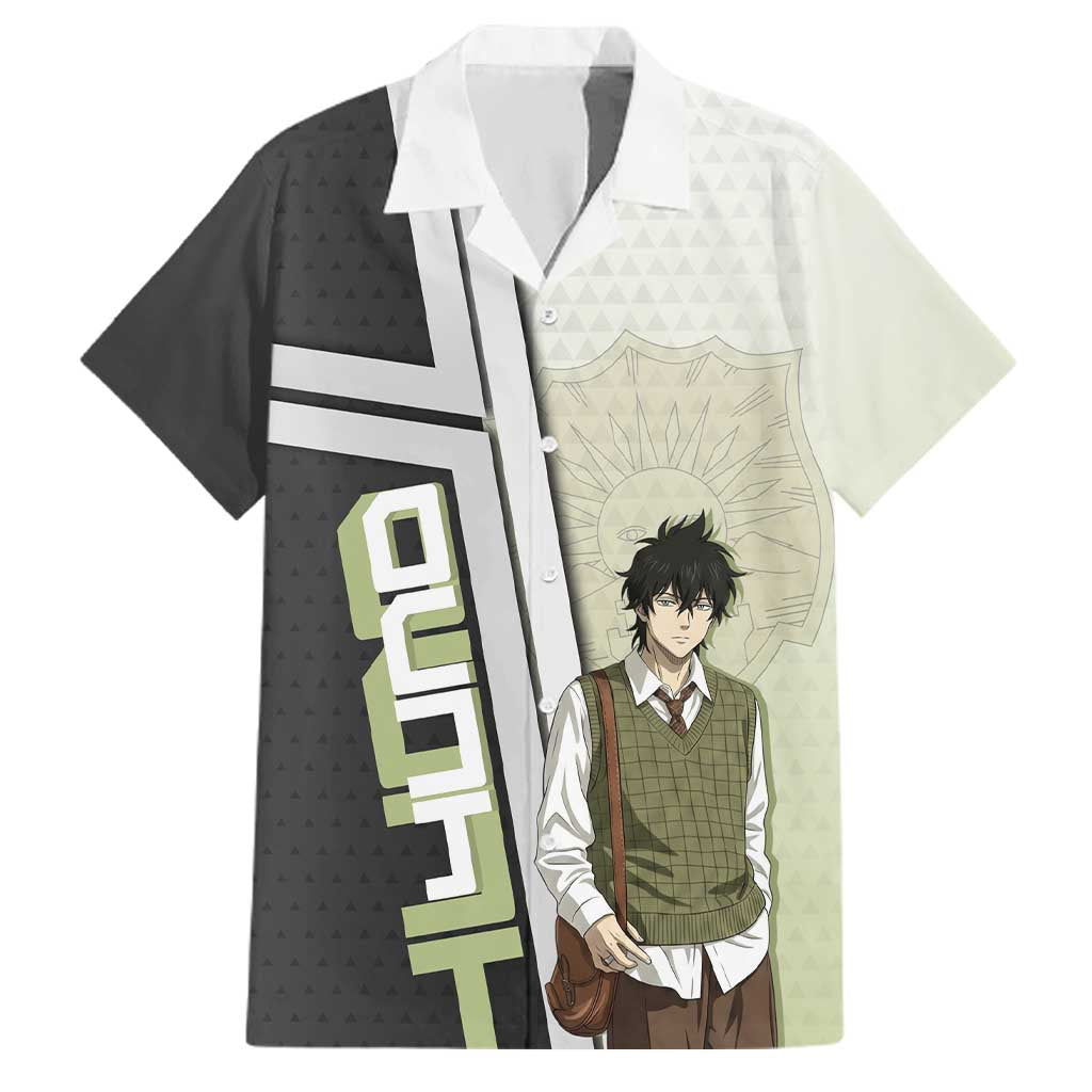 Black Clover Yuno Family Matching Summer Maxi Dress and Hawaiian Shirt Vintage Scholar Anime Style