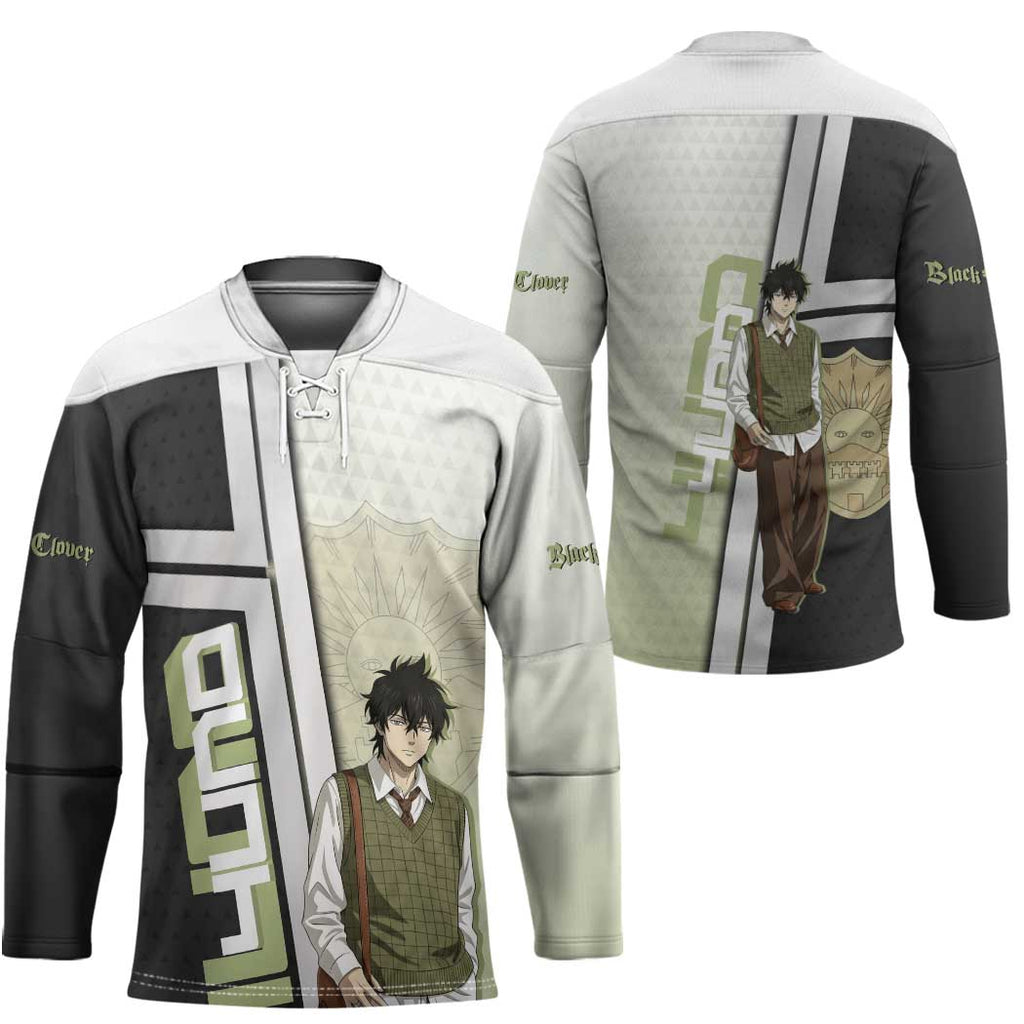 Black Clover Yuno Hockey Jersey Vintage Scholar Anime Style