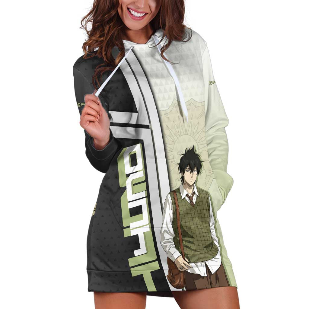 Black Clover Yuno Hoodie Dress Vintage Scholar Anime Style