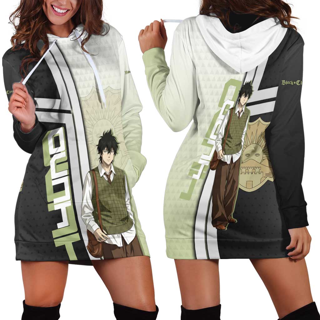 Black Clover Yuno Hoodie Dress Vintage Scholar Anime Style