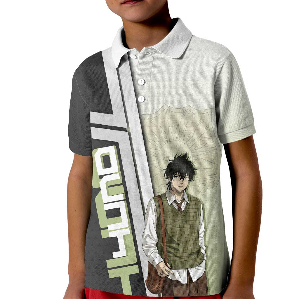 Black Clover Yuno Kid Polo Shirt Vintage Scholar Anime Style