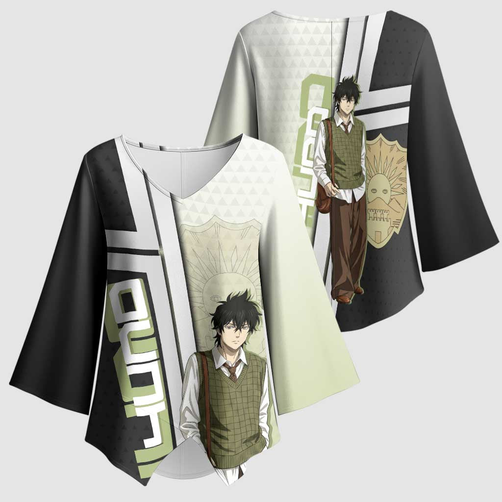 Black Clover Yuno Kimono Sleeve Blouse Vintage Scholar Anime Style