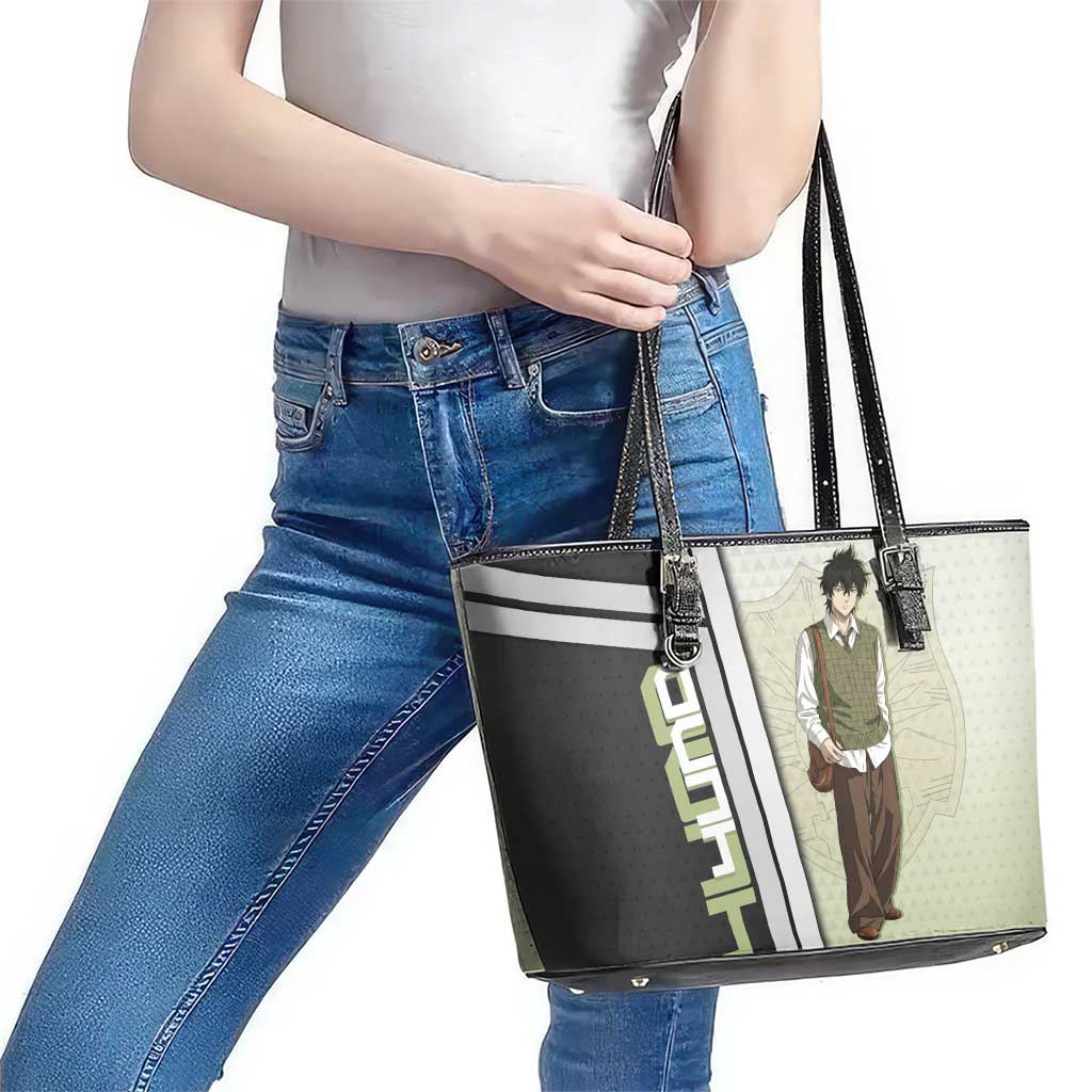 Black Clover Yuno Leather Tote Bag Vintage Scholar Anime Style