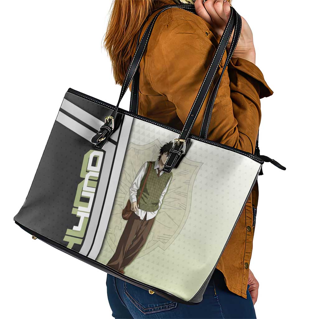 Black Clover Yuno Leather Tote Bag Vintage Scholar Anime Style