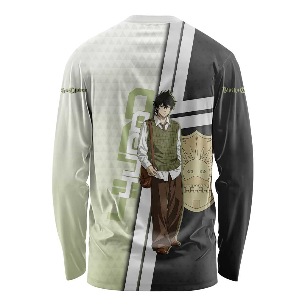 Black Clover Yuno Long Sleeve Shirt Vintage Scholar Anime Style