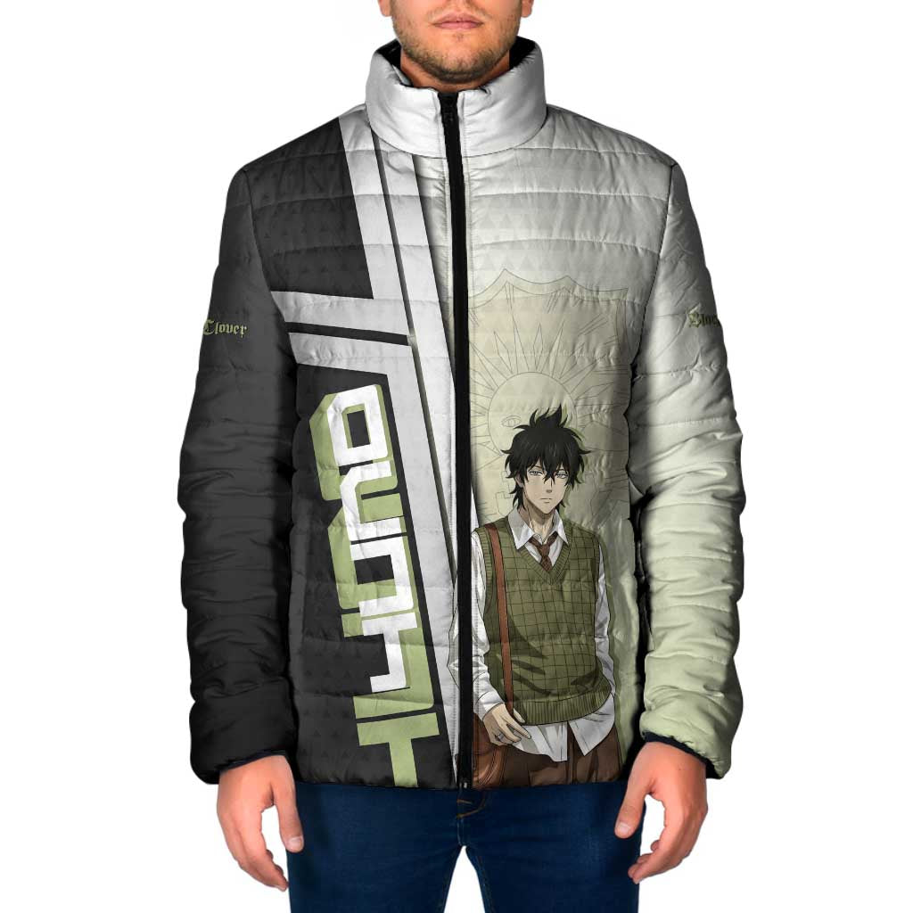 Black Clover Yuno Padded Jacket Vintage Scholar Anime Style