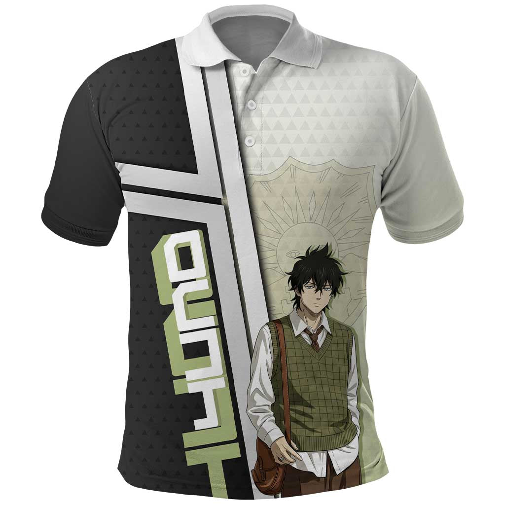 Black Clover Yuno Polo Shirt Vintage Scholar Anime Style