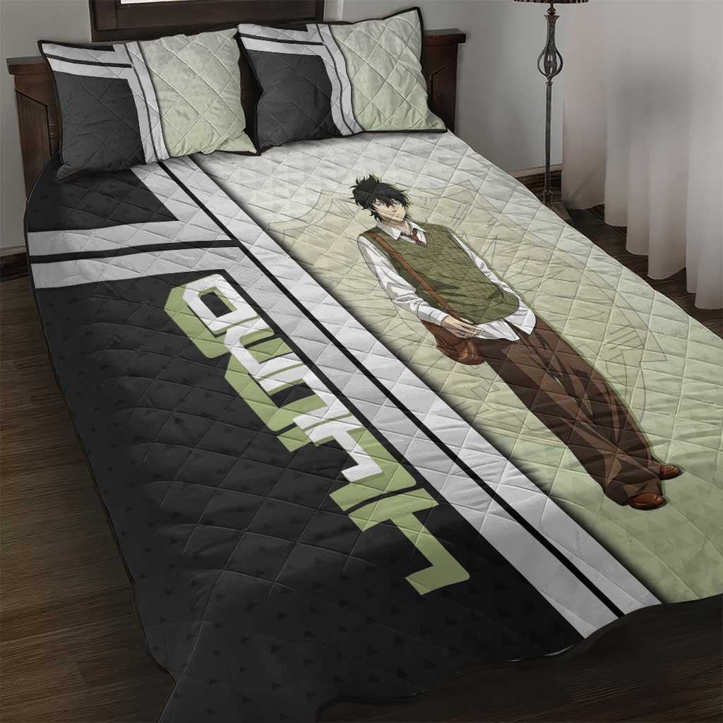 Black Clover Yuno Quilt Bed Set Vintage Scholar Anime Style