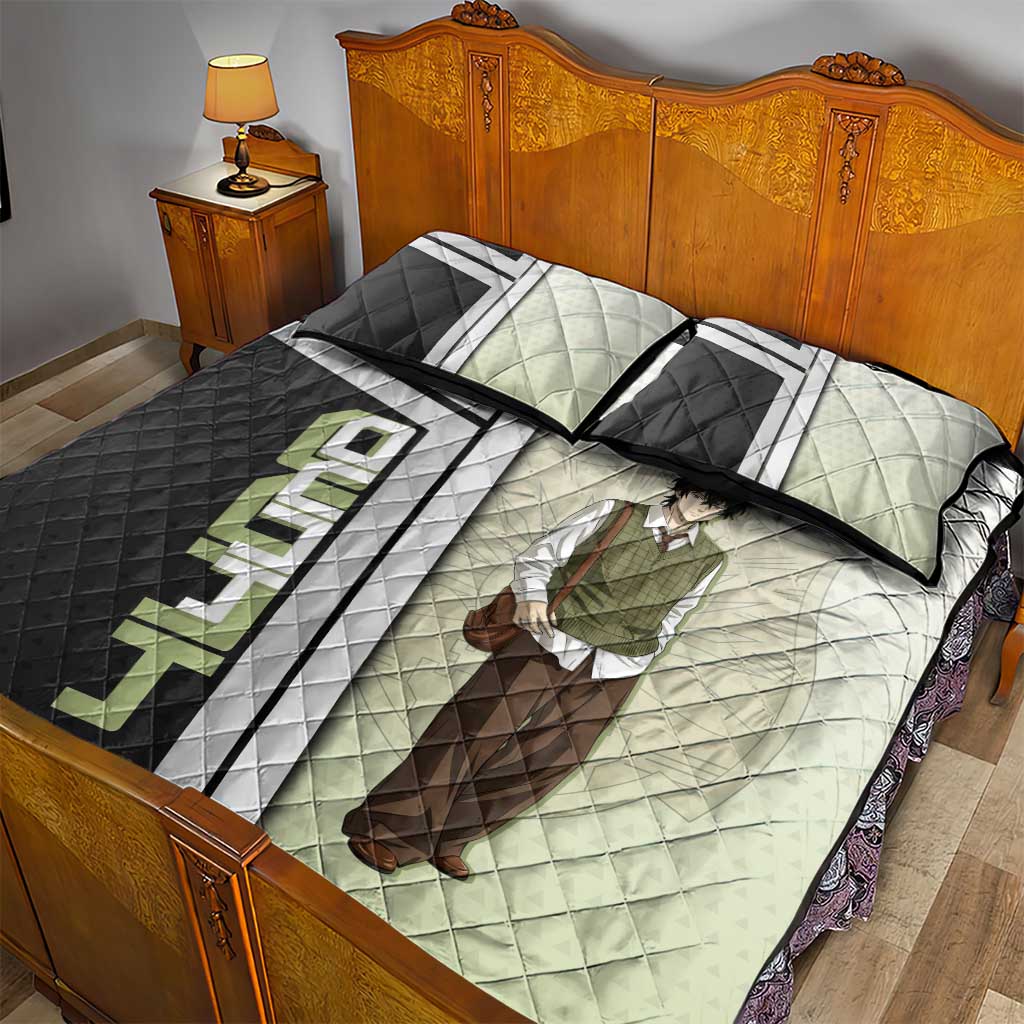 Black Clover Yuno Quilt Bed Set Vintage Scholar Anime Style