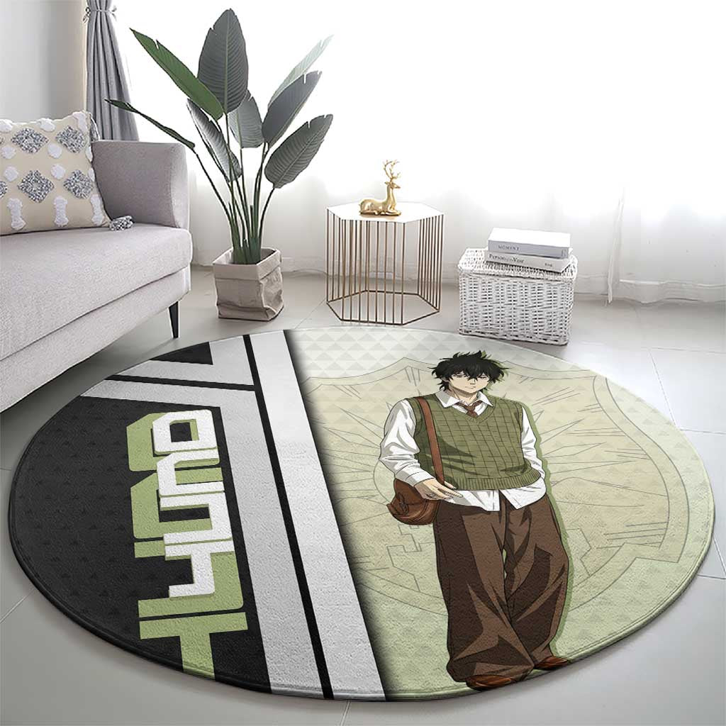 Black Clover Yuno Round Carpet Vintage Scholar Anime Style