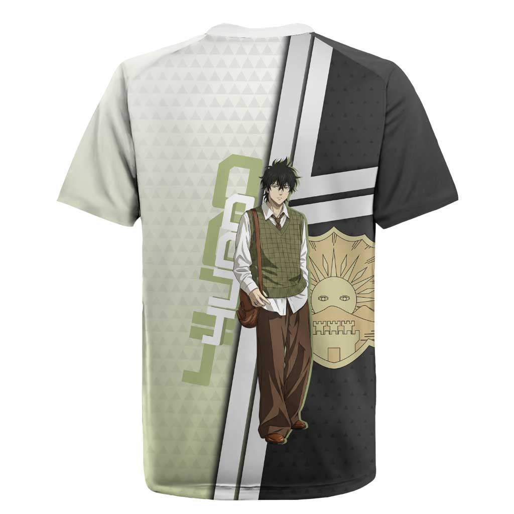 Black Clover Yuno Rugby Jersey Vintage Scholar Anime Style