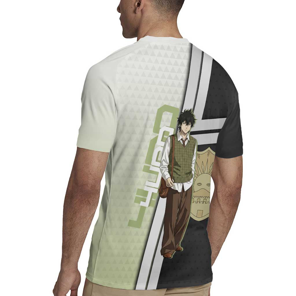 Black Clover Yuno Rugby Jersey Vintage Scholar Anime Style