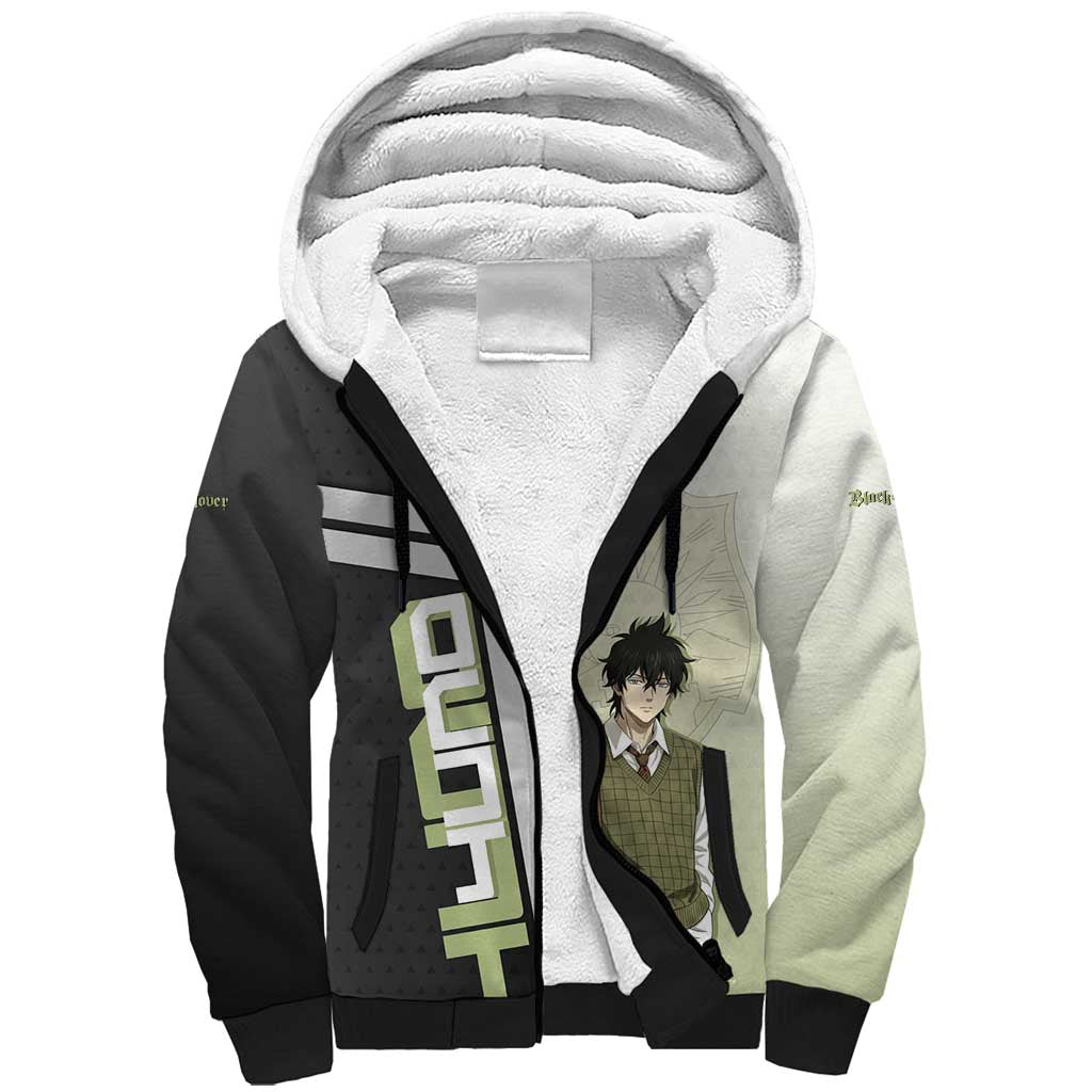 Black Clover Yuno Sherpa Hoodie Vintage Scholar Anime Style