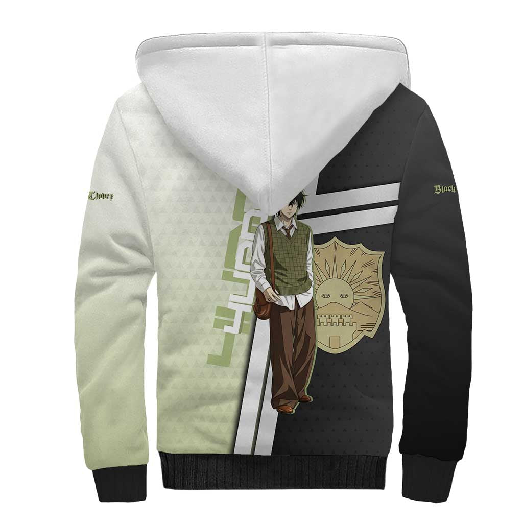 Black Clover Yuno Sherpa Hoodie Vintage Scholar Anime Style