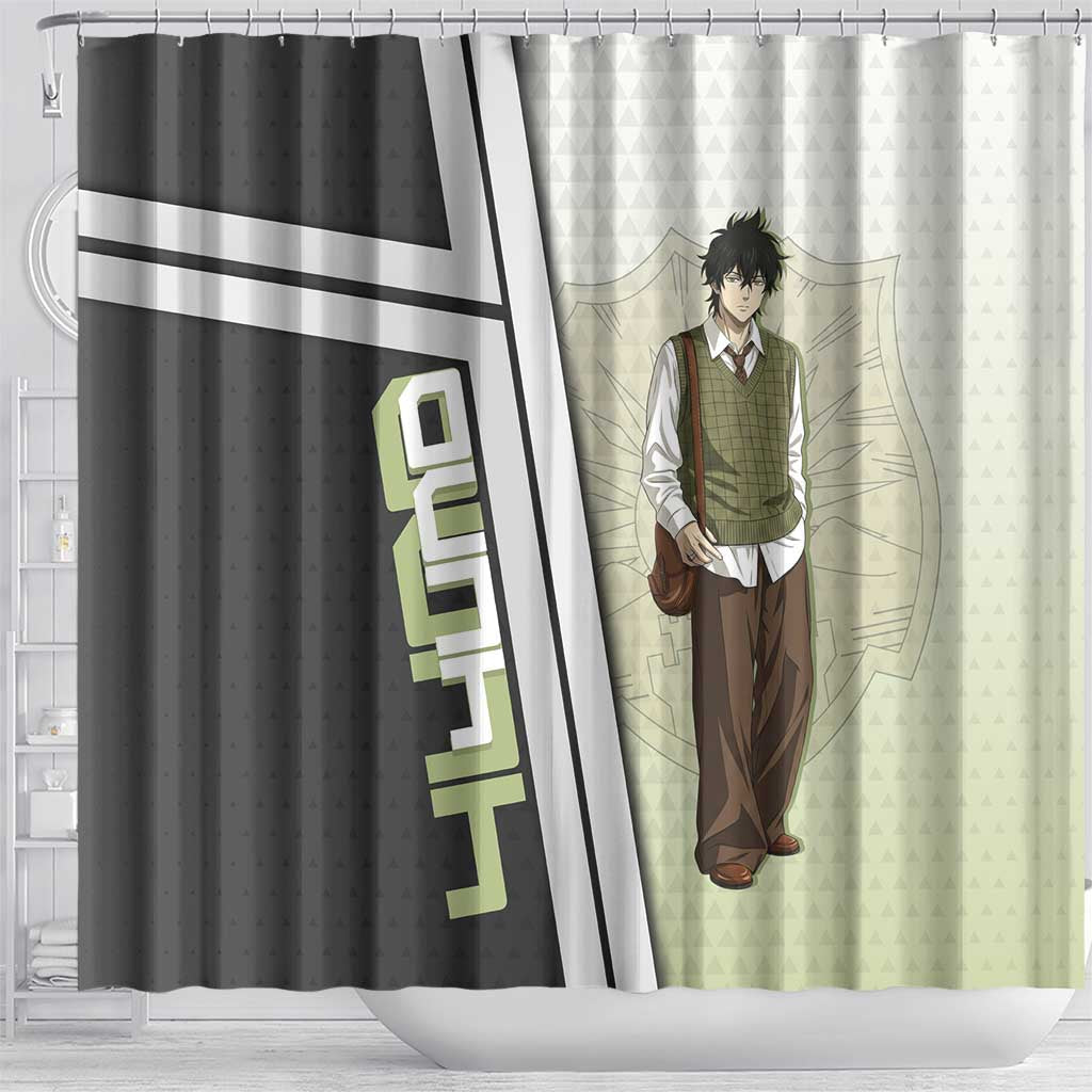 Black Clover Yuno Shower Curtain Vintage Scholar Anime Style