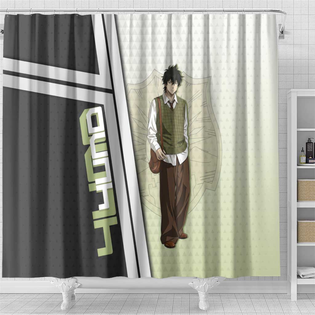 Black Clover Yuno Shower Curtain Vintage Scholar Anime Style