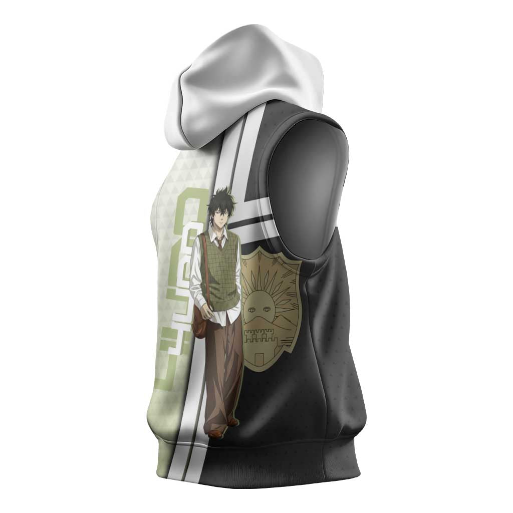 Black Clover Yuno Sleeveless Hoodie Vintage Scholar Anime Style