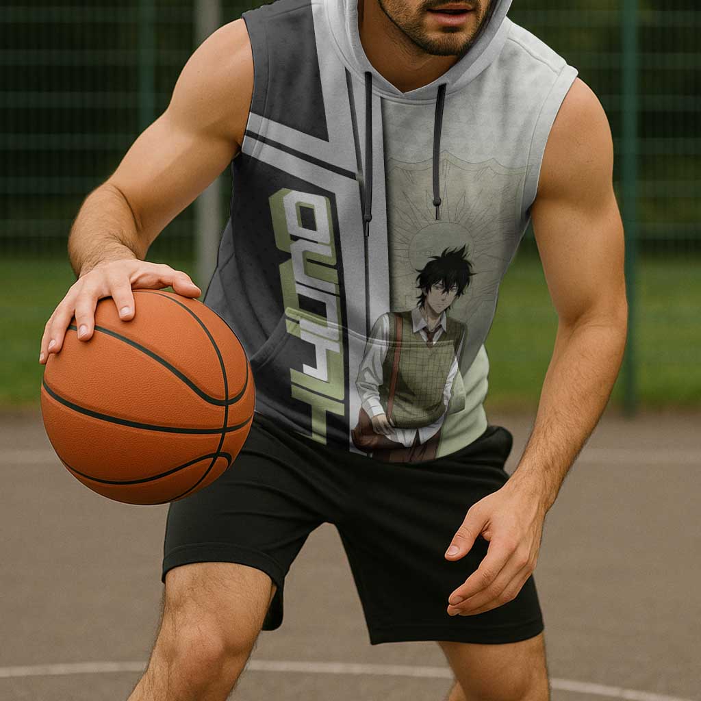 Black Clover Yuno Sleeveless Hoodie Vintage Scholar Anime Style