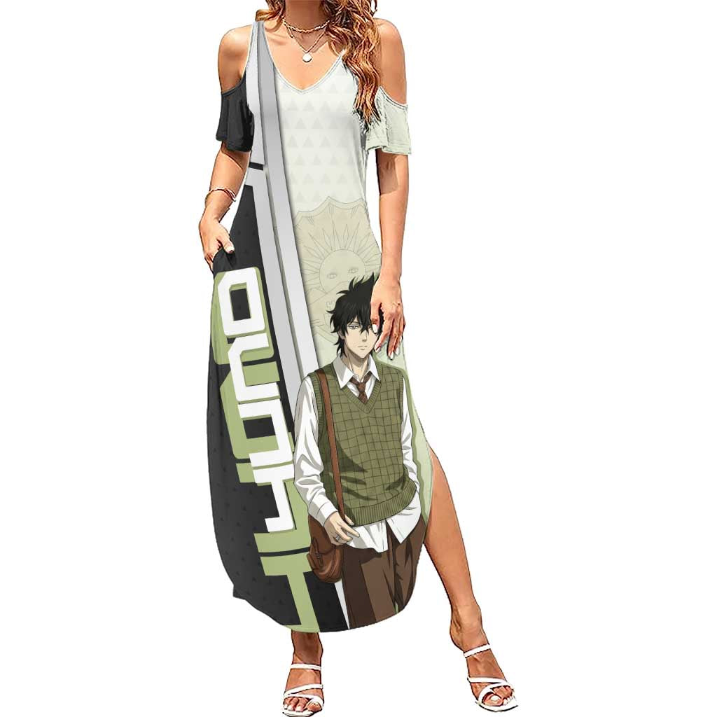 Black Clover Yuno Summer Maxi Dress Vintage Scholar Anime Style