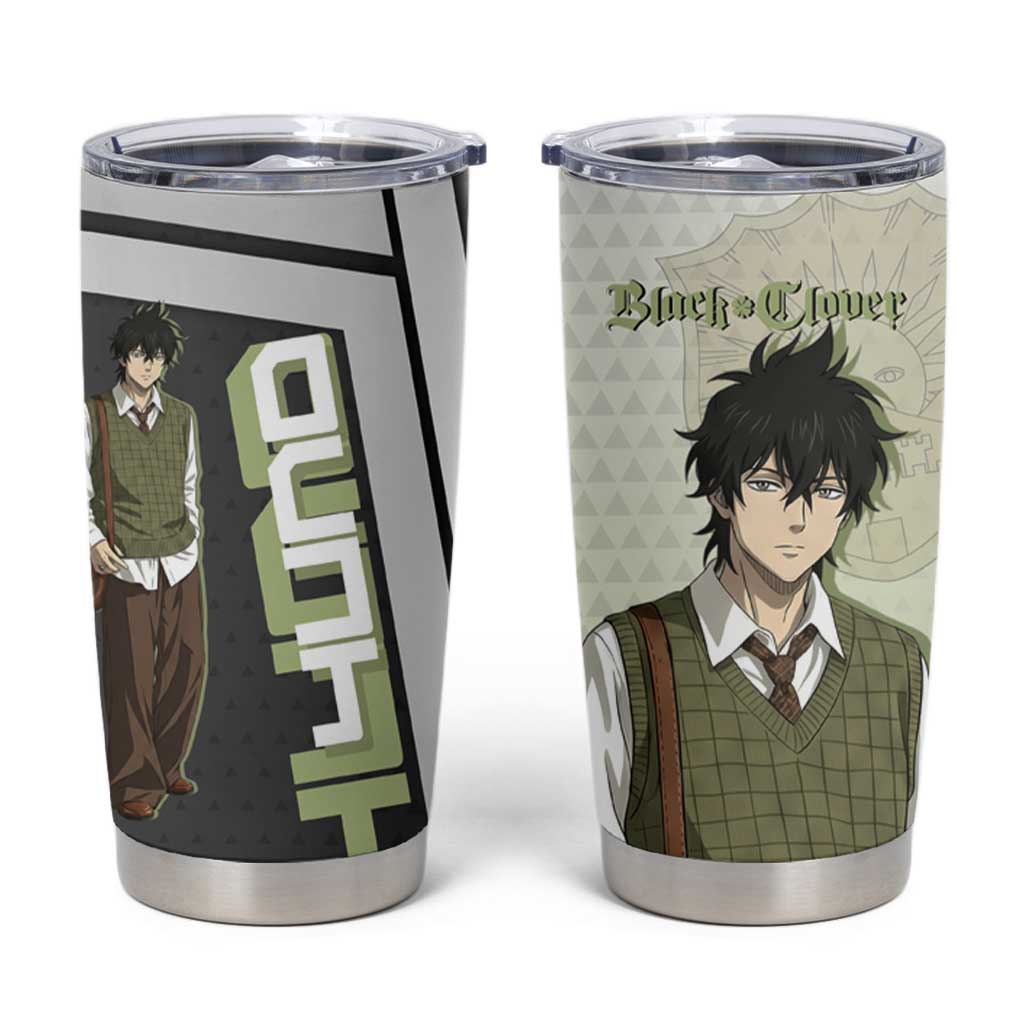 Black Clover Yuno Tumbler Cup Vintage Scholar Anime Style
