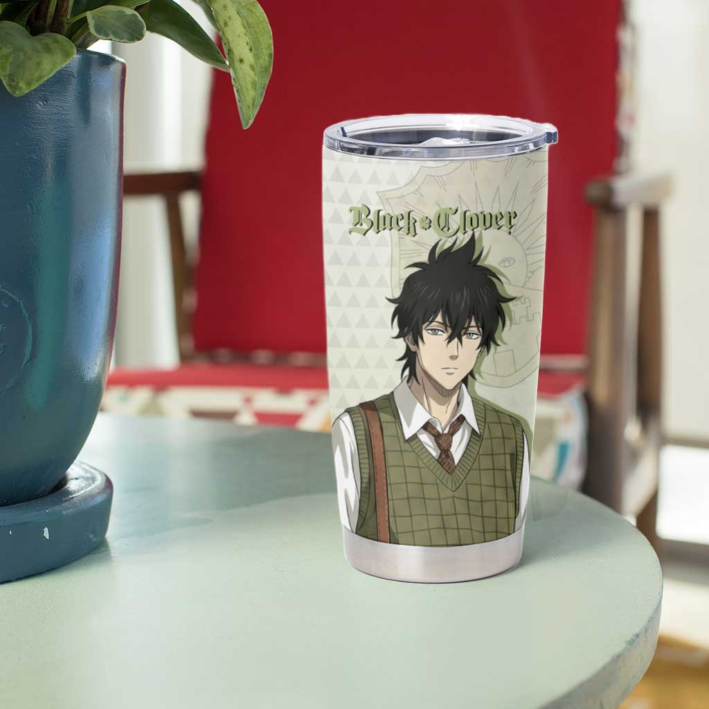 Black Clover Yuno Tumbler Cup Vintage Scholar Anime Style