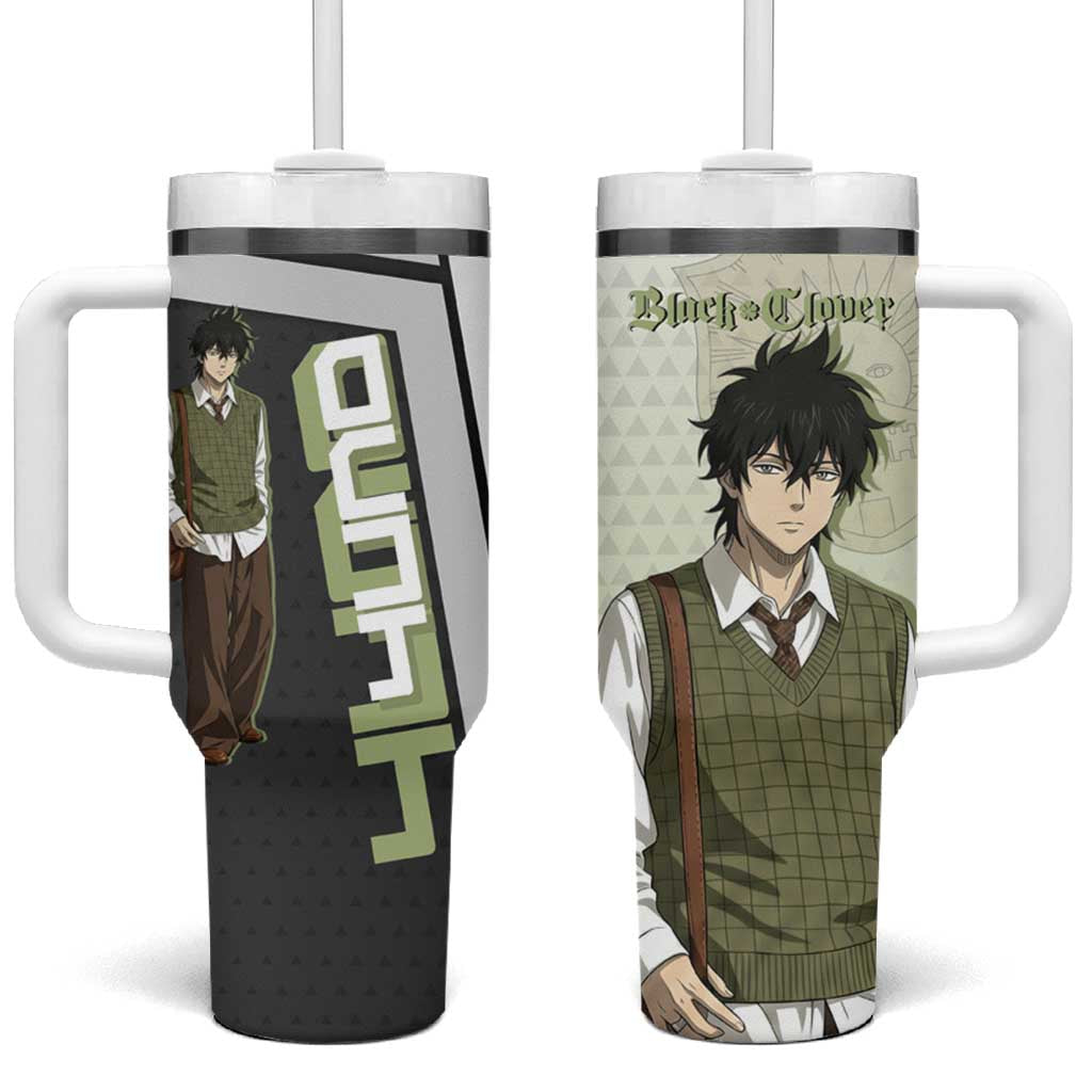 Black Clover Yuno Tumbler With Handle Vintage Scholar Anime Style
