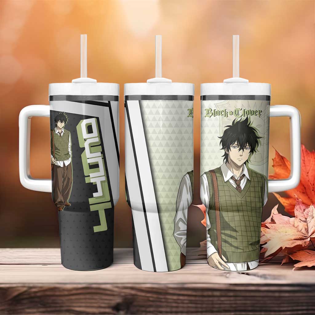 Black Clover Yuno Tumbler With Handle Vintage Scholar Anime Style