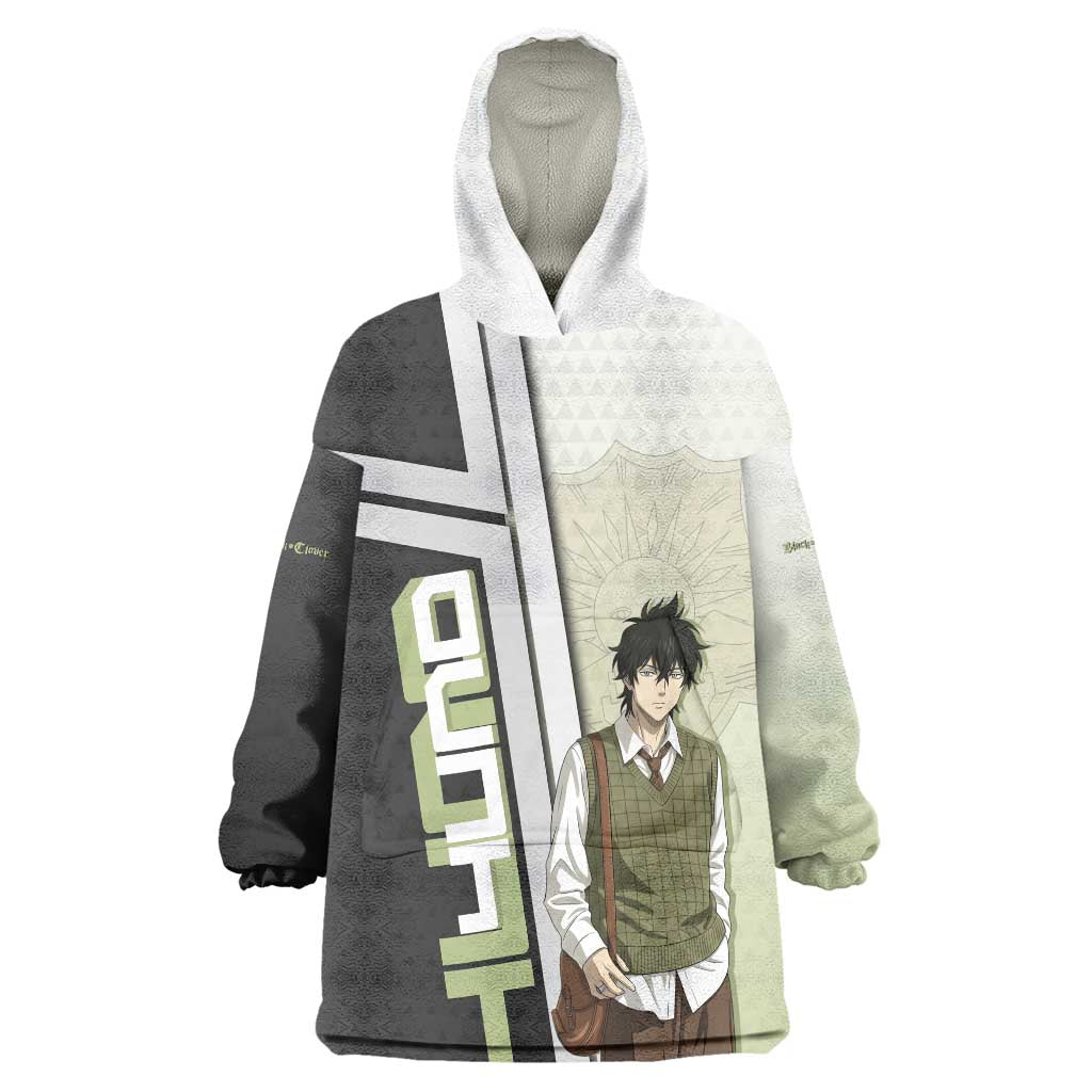 Black Clover Yuno Wearable Blanket Hoodie Vintage Scholar Anime Style