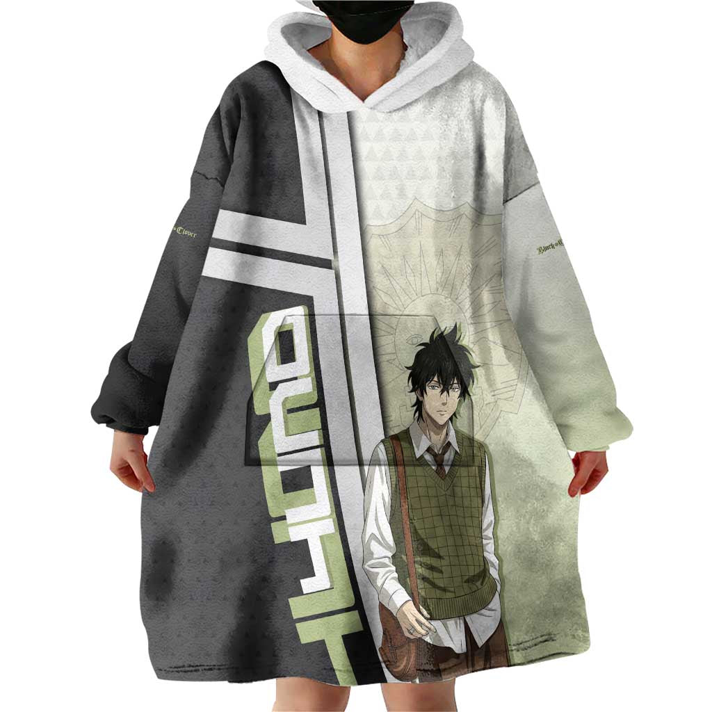 Black Clover Yuno Wearable Blanket Hoodie Vintage Scholar Anime Style