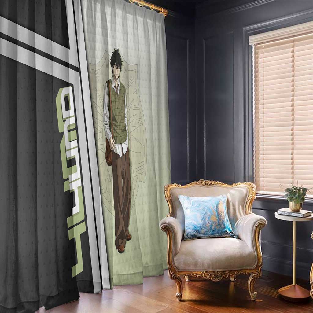 Black Clover Yuno Window Curtain Vintage Scholar Anime Style