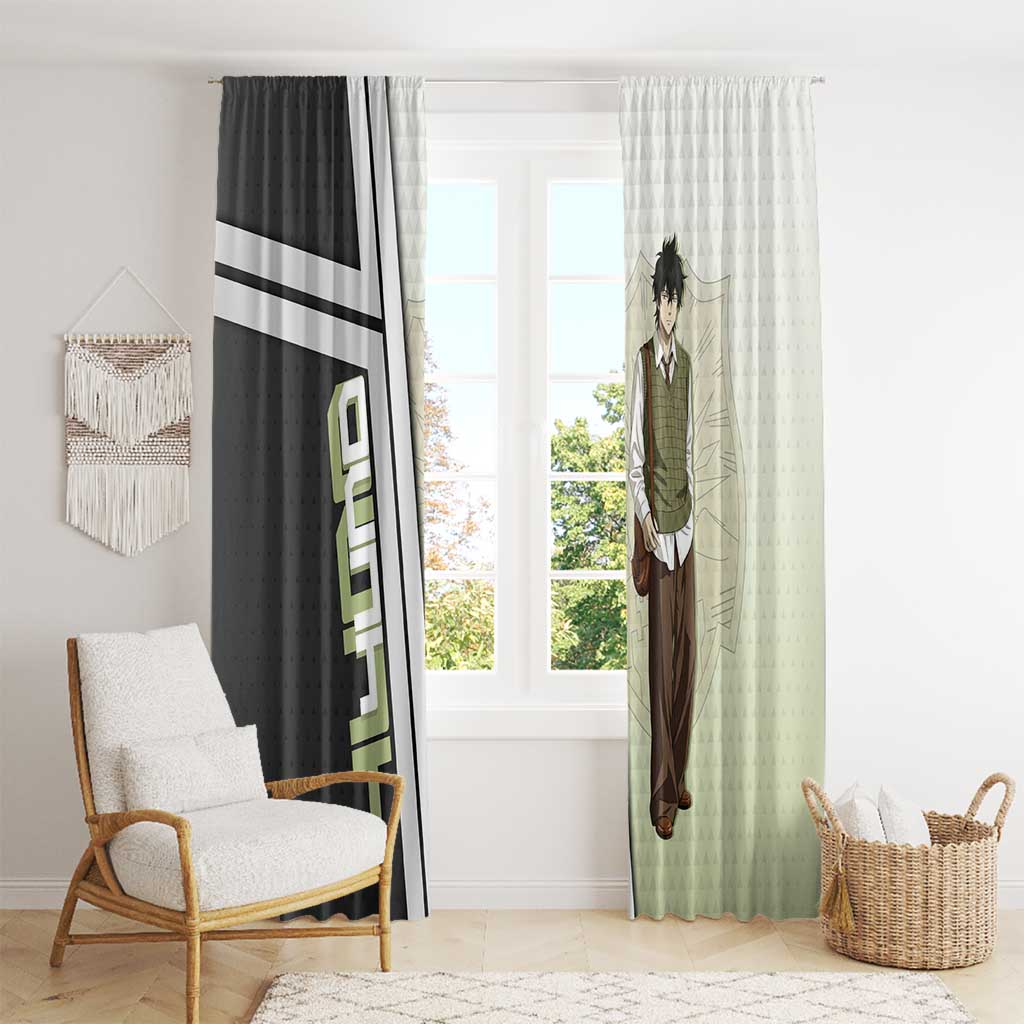 Black Clover Yuno Window Curtain Vintage Scholar Anime Style