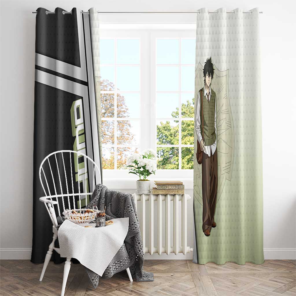 Black Clover Yuno Window Curtain Vintage Scholar Anime Style