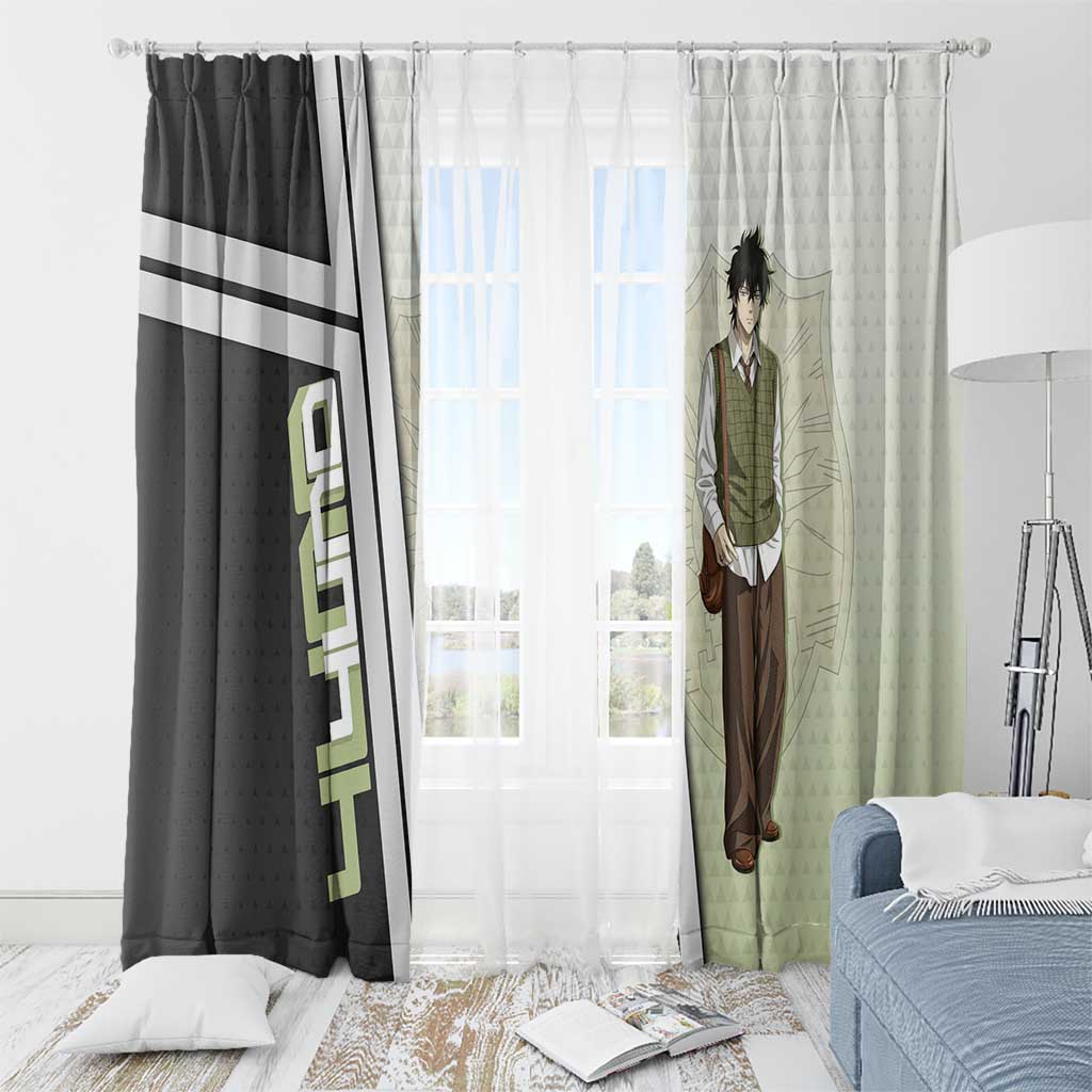 Black Clover Yuno Window Curtain Vintage Scholar Anime Style