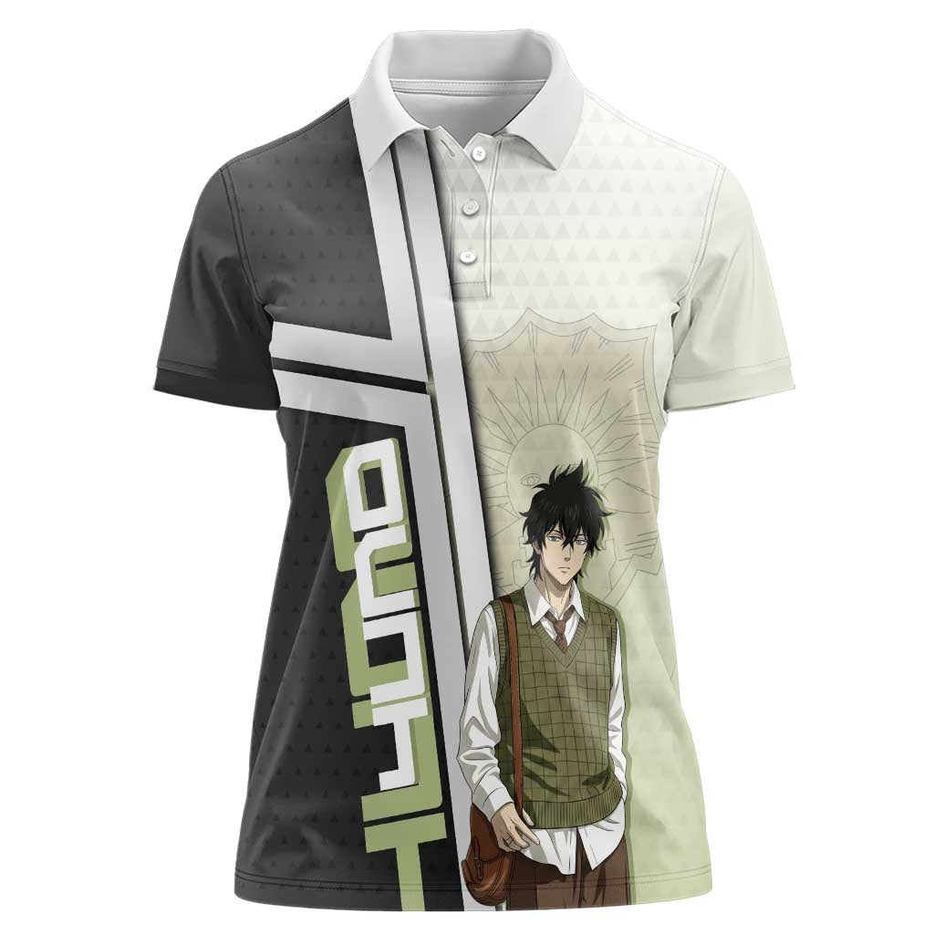 Black Clover Yuno Women Polo Shirt Vintage Scholar Anime Style