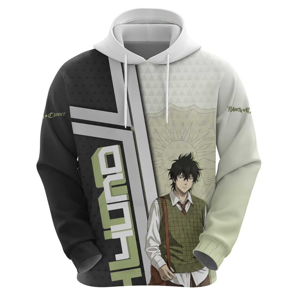 Black Clover Yuno Zip Hoodie Vintage Scholar Anime Style