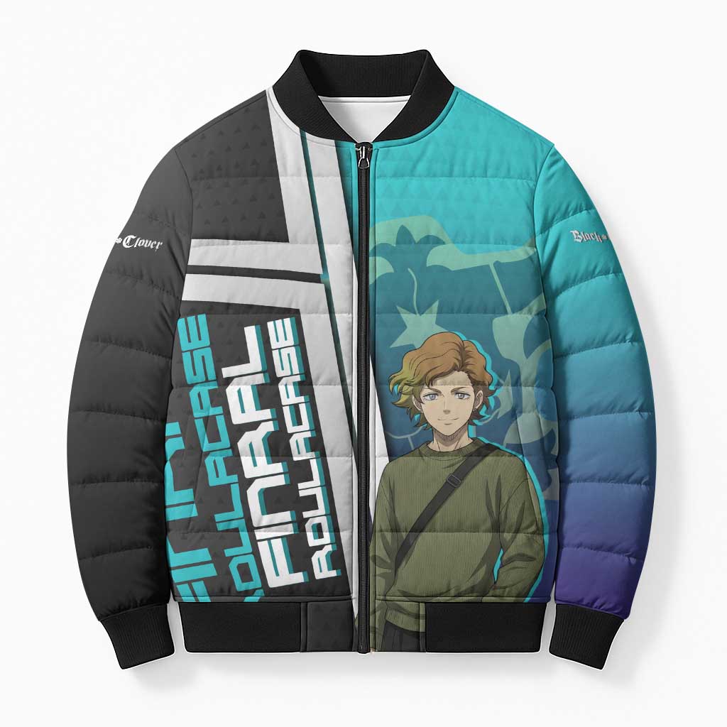 Black Clover Finral Roulacase Bomber Puffer Jacket Anime Illustration Style