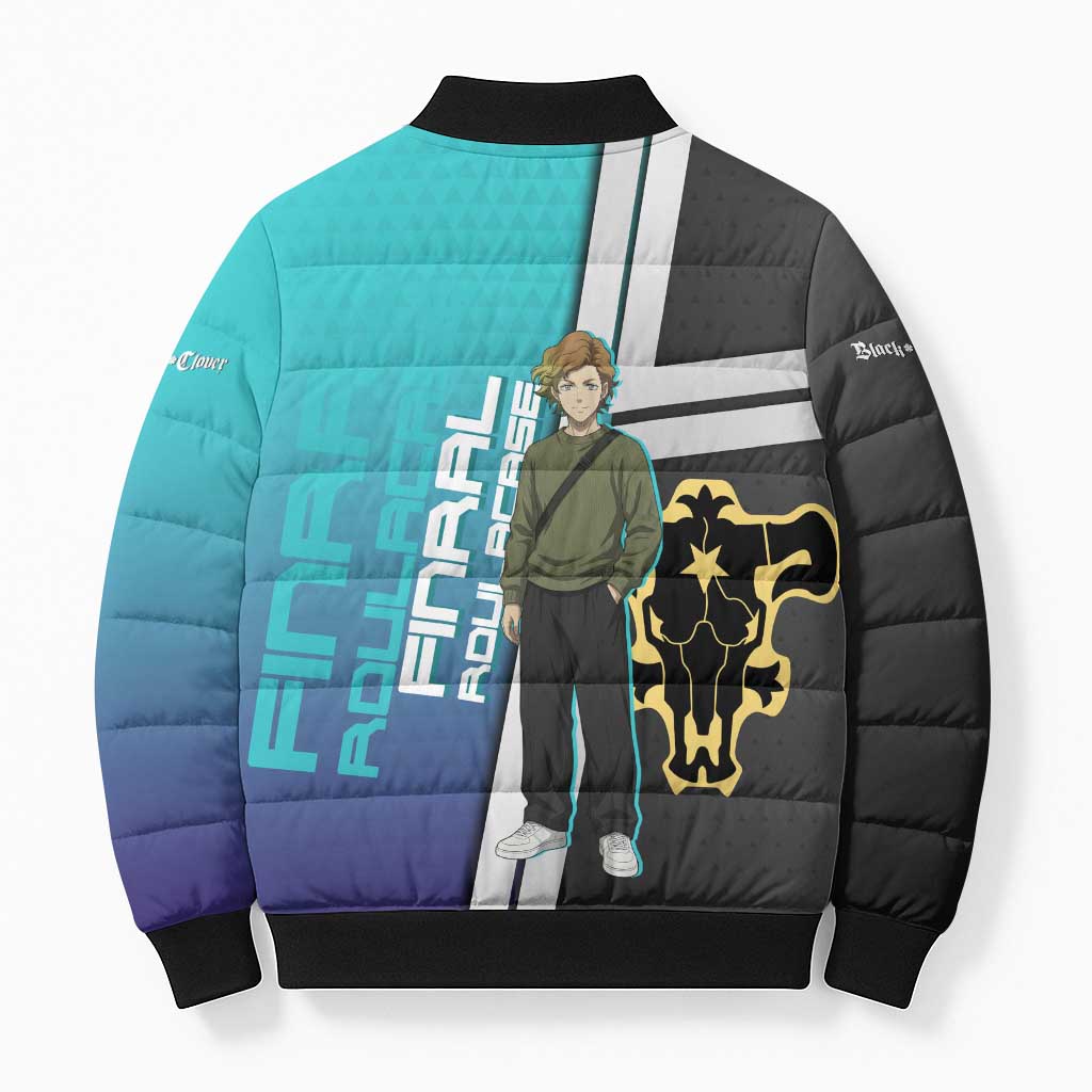 Black Clover Finral Roulacase Bomber Puffer Jacket Anime Illustration Style