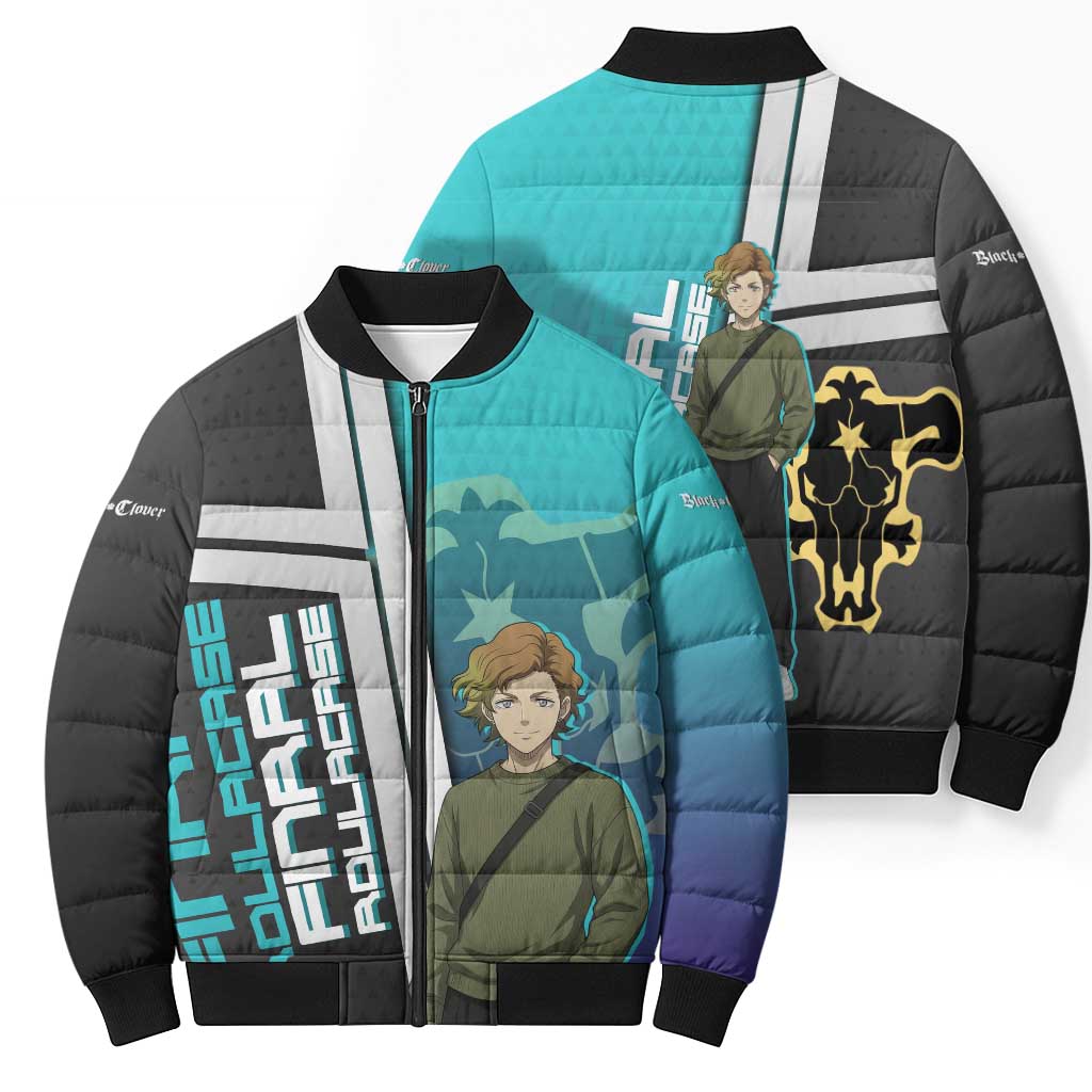 Black Clover Finral Roulacase Bomber Puffer Jacket Anime Illustration Style