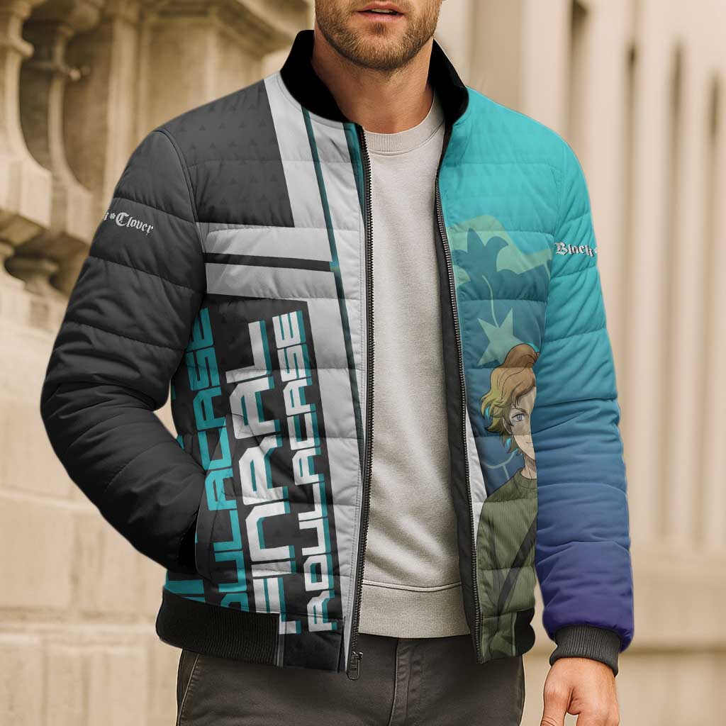 Black Clover Finral Roulacase Bomber Puffer Jacket Anime Illustration Style