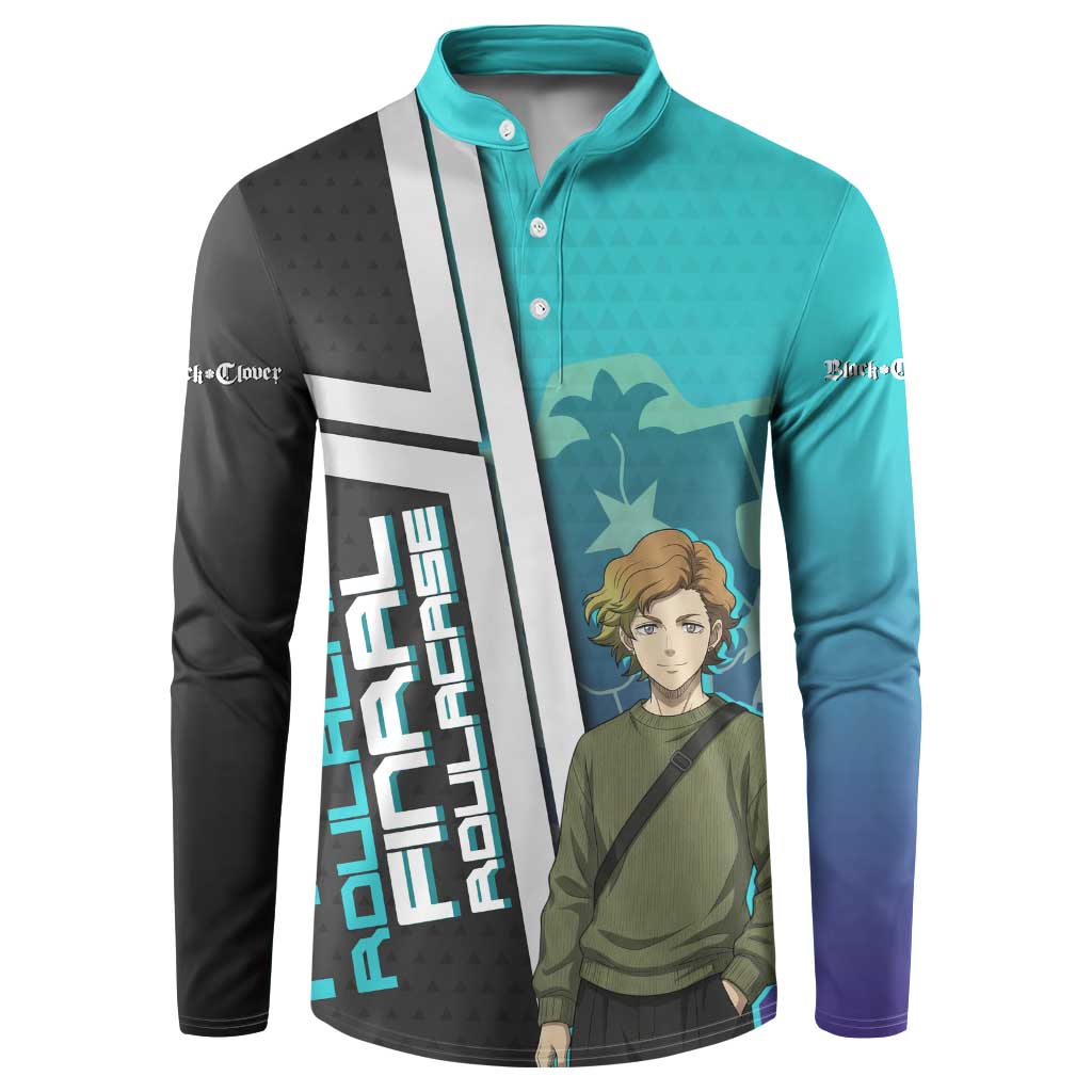 Black Clover Finral Roulacase Button Sweatshirt Anime Illustration Style