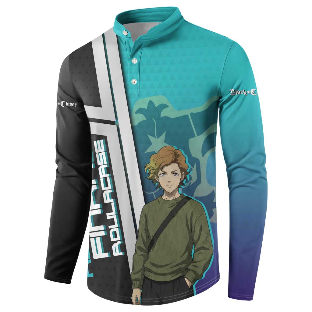 Black Clover Finral Roulacase Button Sweatshirt Anime Illustration Style
