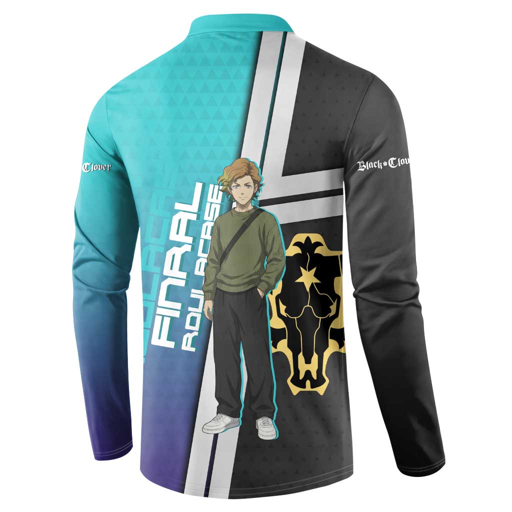 Black Clover Finral Roulacase Button Sweatshirt Anime Illustration Style