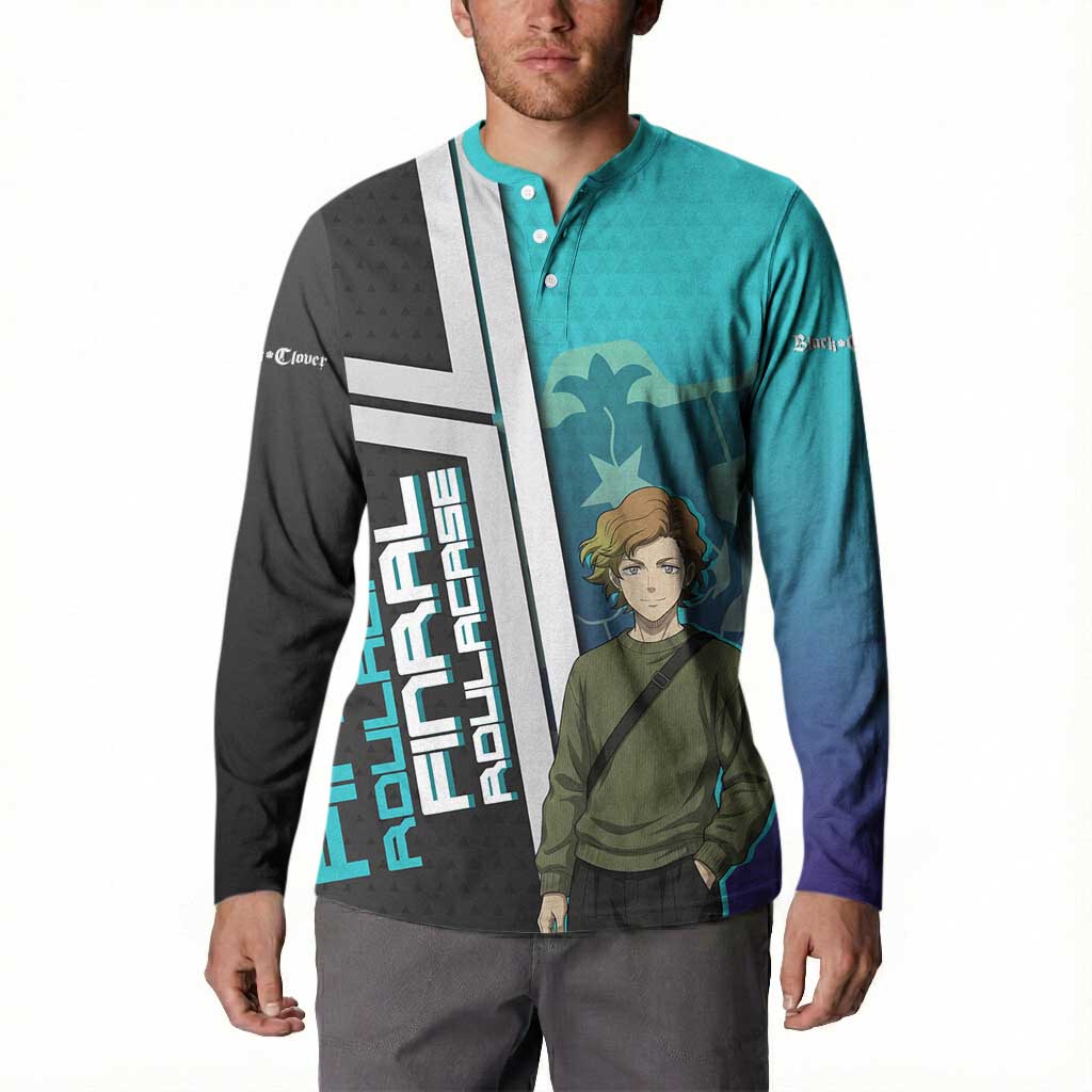 Black Clover Finral Roulacase Button Sweatshirt Anime Illustration Style